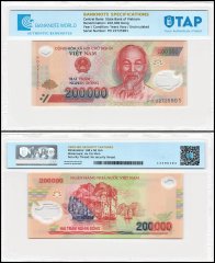 Vietnamese Currency 200,000 Vietnam Dong Banknote, Random